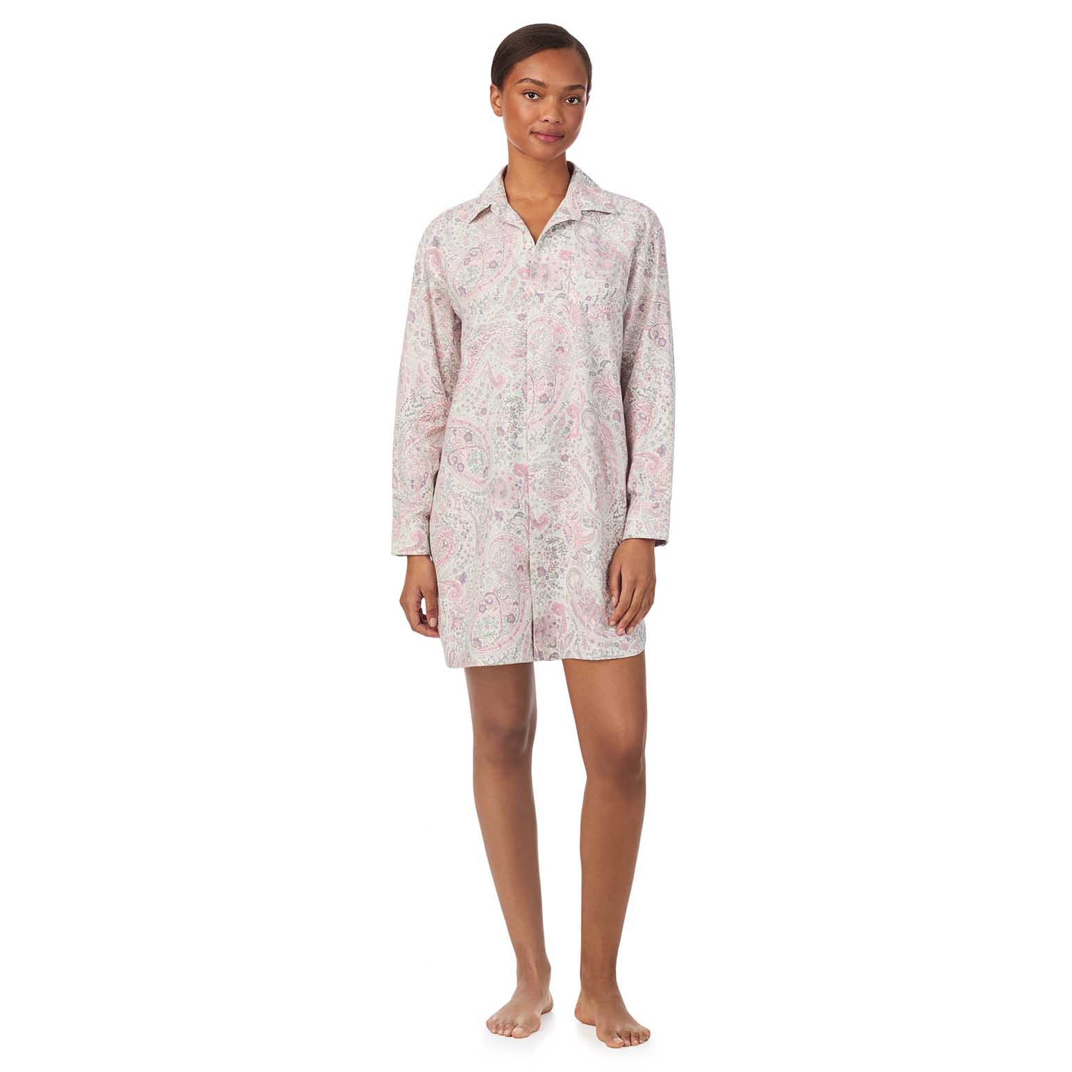Lauren Ralph Lauren Cotton Brushed Twill L/S His Shirt Sleepshirt